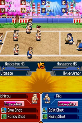 Chou Nekketsu Koukou Kunio-kun - Dodgeball-bu (Japan) screen shot game playing